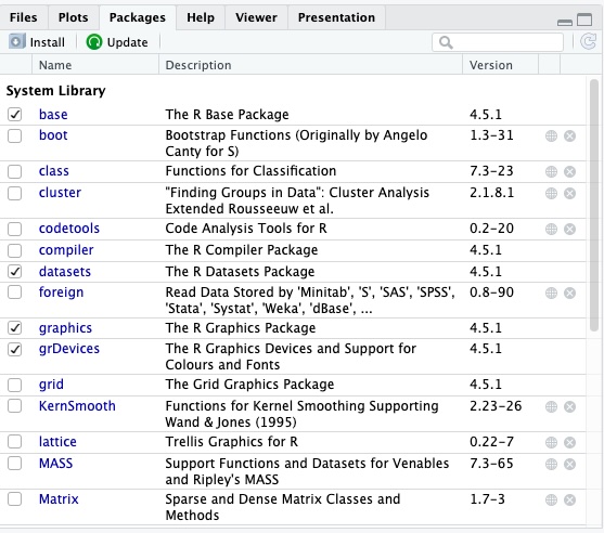 r packages