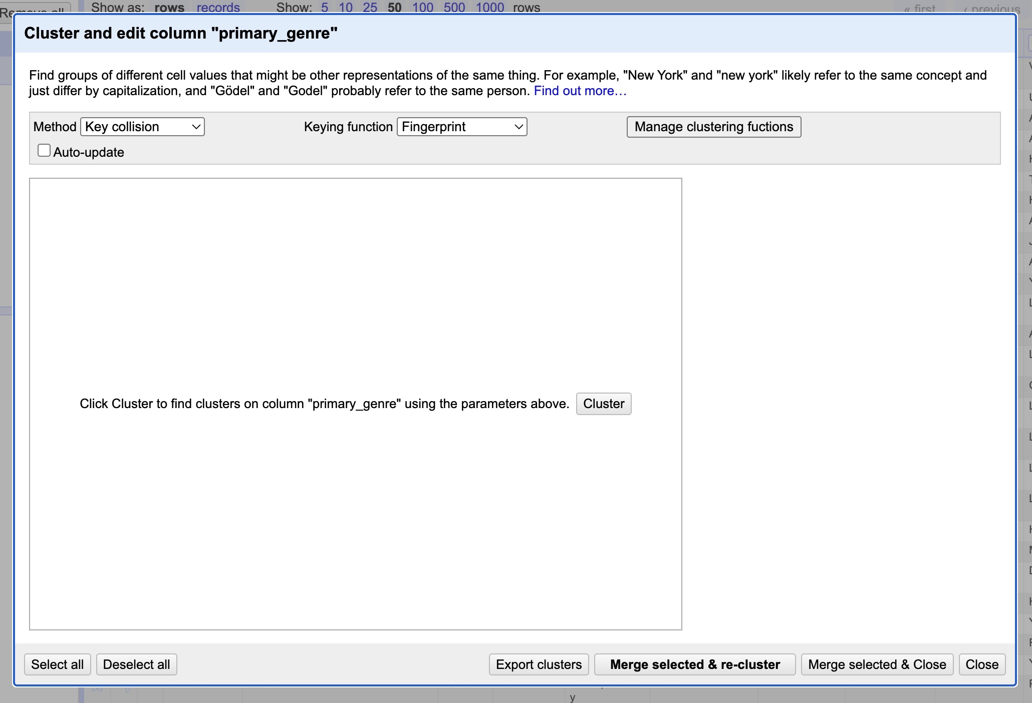 image of clustering window