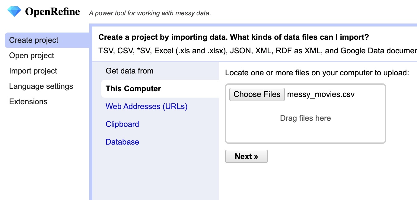 image of creating a project