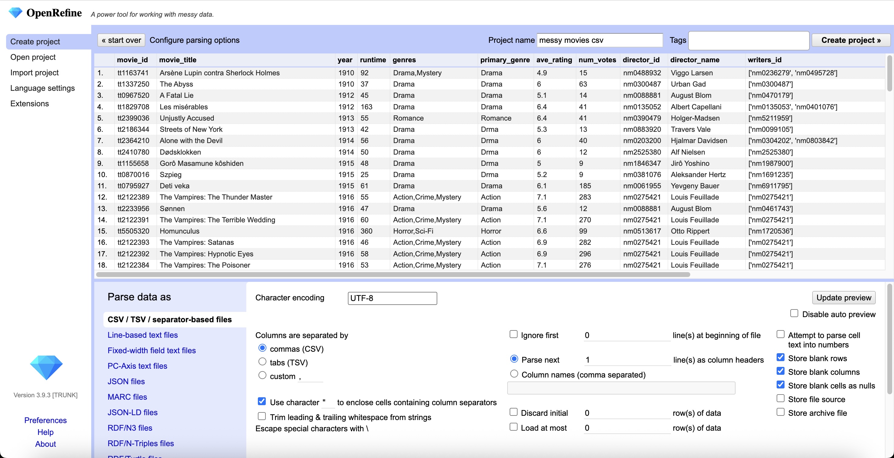 image of the preview page